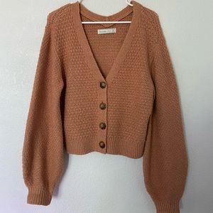 Peach knit cardigan